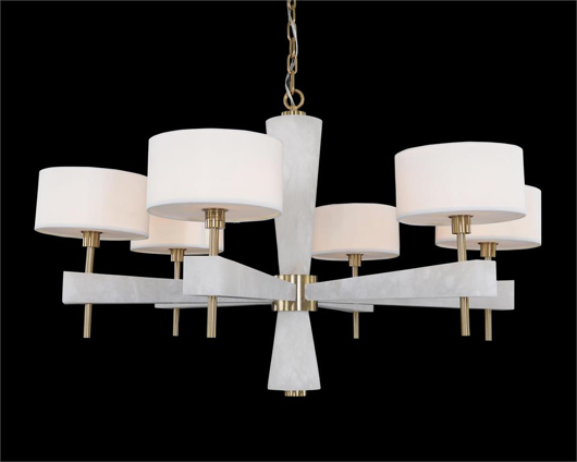 Picture of ALABASTER SIX-LIGHT CHANDELIER