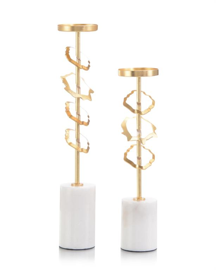 Picture of SET OF TWO FLOATING ACRYLIC DISCS CANDLESTICKS