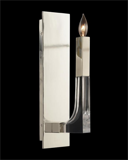 Picture of ACRYLIC AND NICKEL SINGLE-LIGHT WALL SCONCE