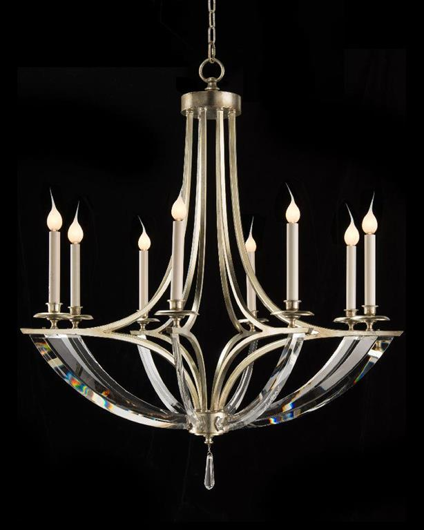 Picture of BENT-CRYSTAL EIGHT-LIGHT CHANDELIER