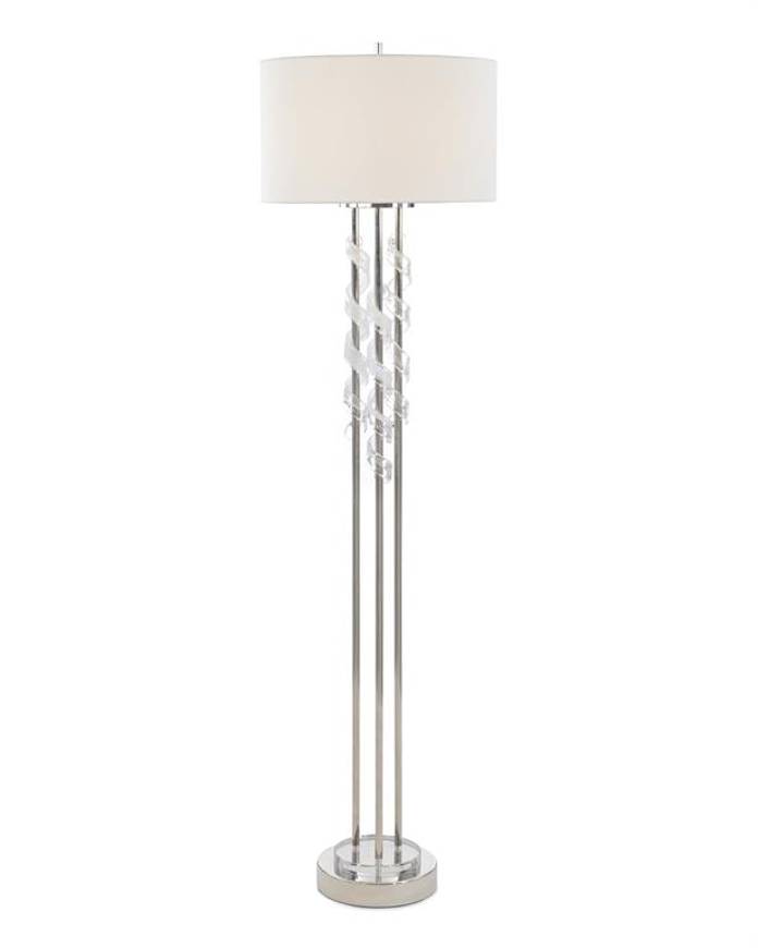 Picture of FLOOR LAMP WITH FROSTED GLASS SWIRLS