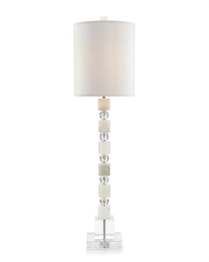 Picture of ALABASTER AND GLASS STACKED TABLE LAMP