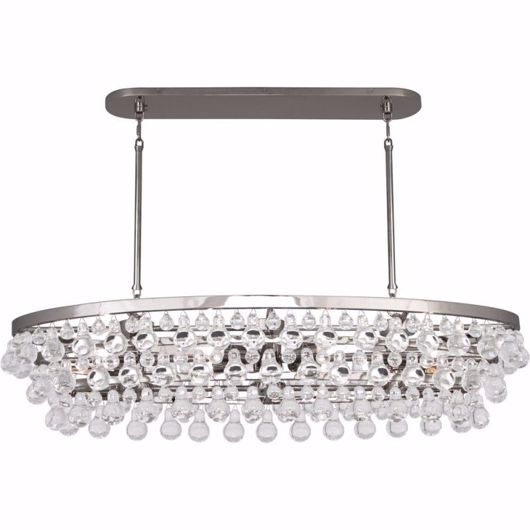 Picture of CLEAR ICE--OVAL LARGE CHANDELIER - POLISHED NICKEL