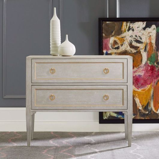Picture of Gustavian Two Drawer Chest- Antique Grey