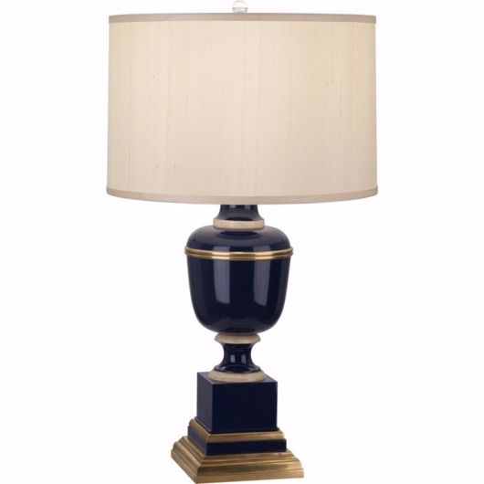 Picture of TOLE TABLE LAMP - COBALT