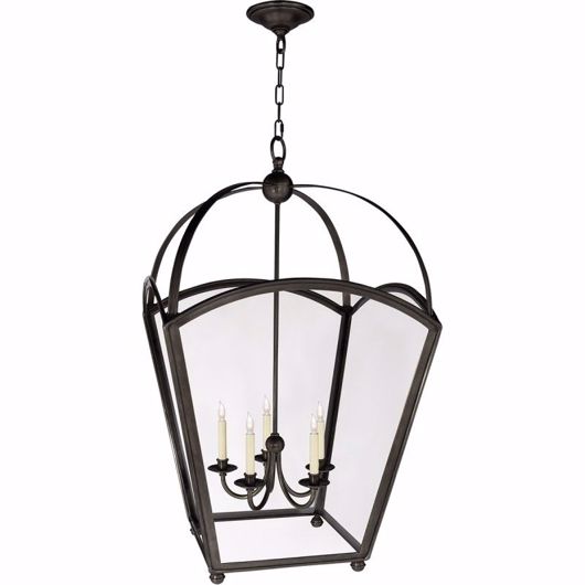 Picture of ARCH TOP LARGE TAPERED LANTERN - BRONZE