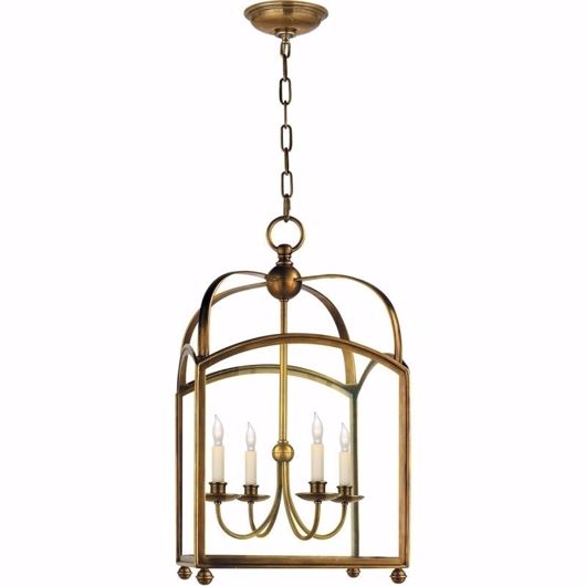 Picture of ARCH TOP MEDIUM LANTERN - ANTIQUE BURNISHED BRASS