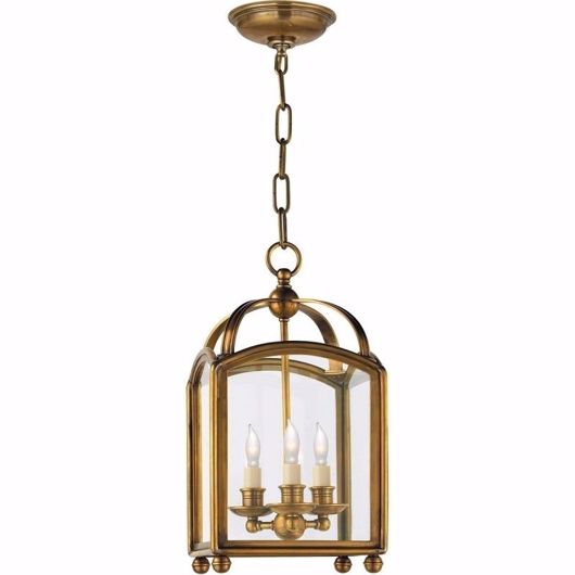 Picture of ARCH TOP MINI LANTERN - ANTIQUE BURNISHED BRASS