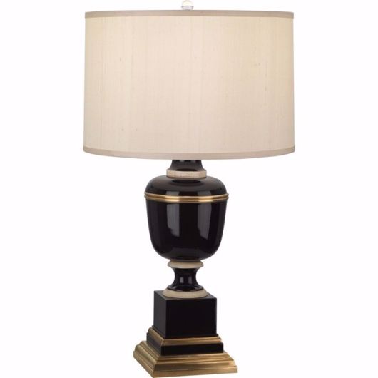 Picture of TOLE TABLE LAMP - BLACK