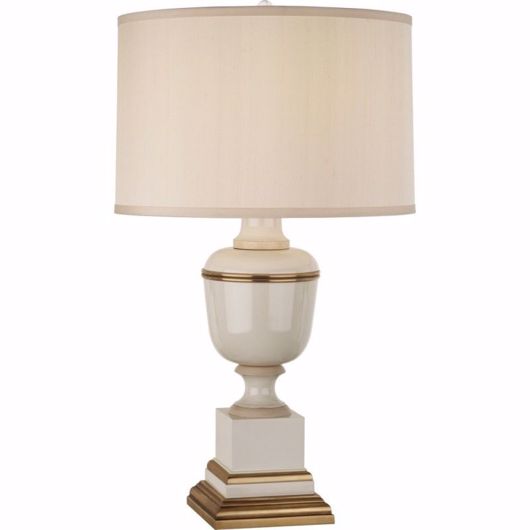 Picture of TOLE TABLE LAMP - IVORY
