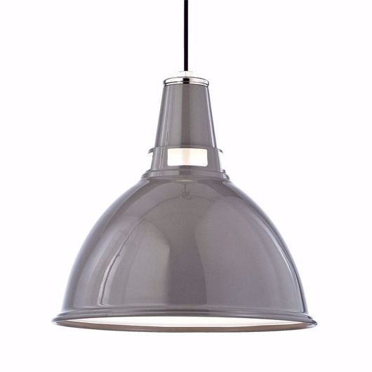 Picture of 14TH STREET PENDANT--LARGE - GREY & POLISHED NICKEL