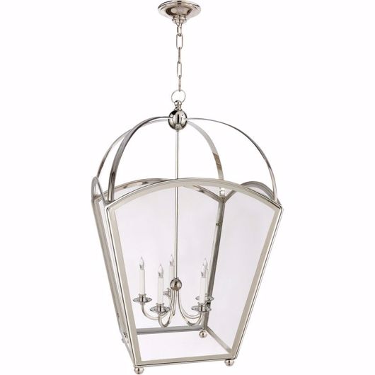 Picture of ARCH TOP LARGE TAPERED LANTERN - POLISHED NICKEL