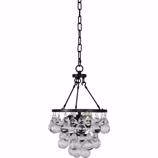 Picture of CLEAR ICE--SMALL CHANDELIER - DEEP PATINA BRONZE
