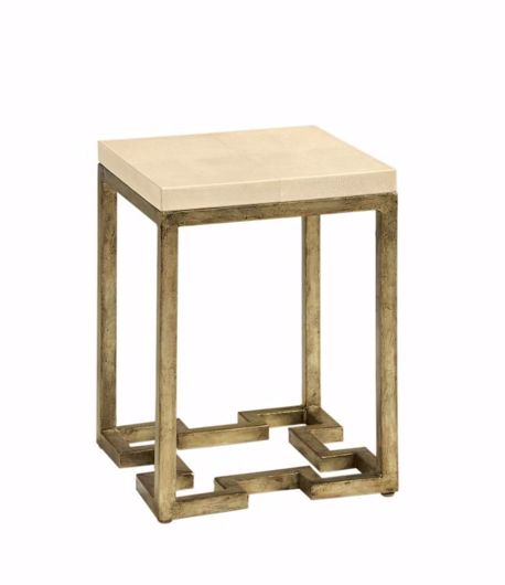 Picture of GEOMETRIC IVORY ACCENT TABLE