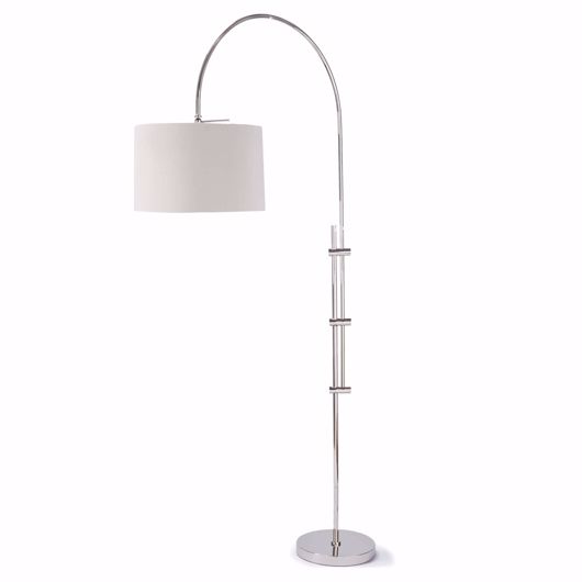 Picture of ARC FLOOR LAMP WITH FABRIC SHADE