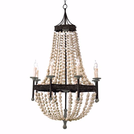Picture of WOOD BEADED CHANDELIER