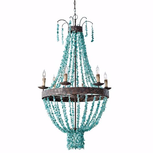 Picture of BEADED TURQUOISE CHANDELIER