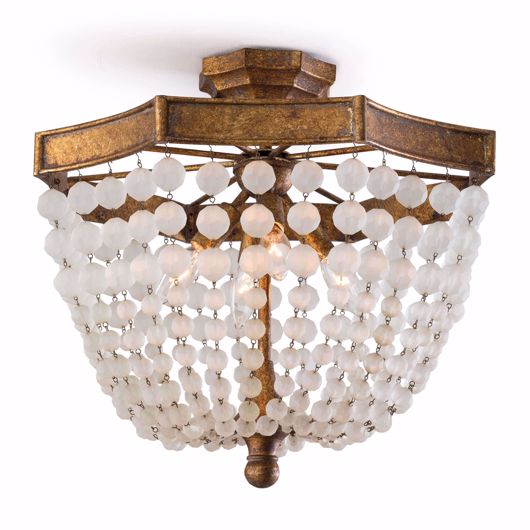 Picture of FROSTED CRYSTAL BEAD SEMI FLUSH MOUNT