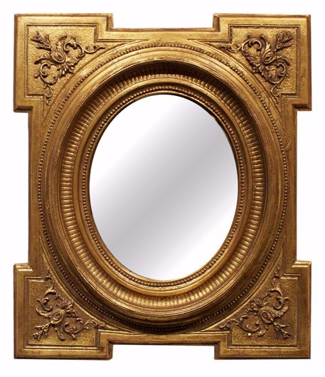 Picture of SMALL FEDERAL KEY CORNER MIRROR (OVAL)