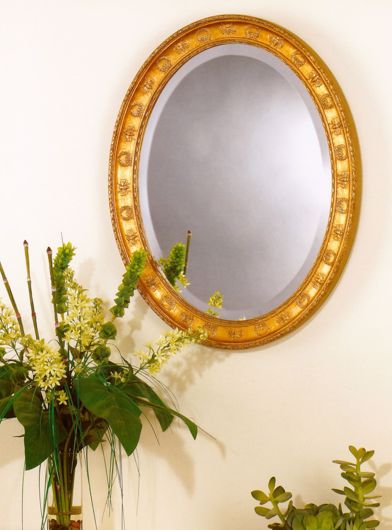 Picture of BEE AND WREATH FEDERAL OVAL MIRROR