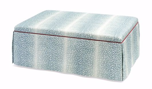 Picture of LILY LARGE RECTANGULAR SKIRTED OTTOMAN