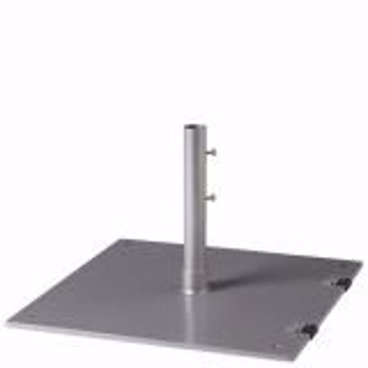 Picture of STEEL PLATE BASE, 24" SQUARE, 1.5" POLE, FREE STANDING W/ WHEELS