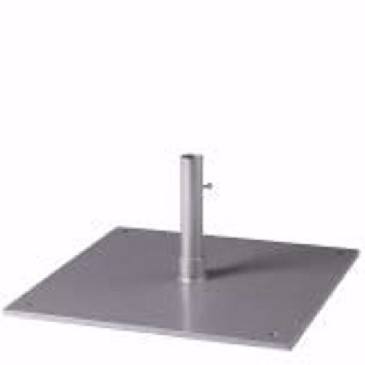 Picture of STEEL PLATE BASE, 24" SQUARE, 1.5" POLE, TABLE HEIGHT