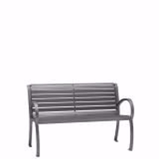 Picture of DISTRICT 4' BENCH WITH BACK AND ARMS, SLAT