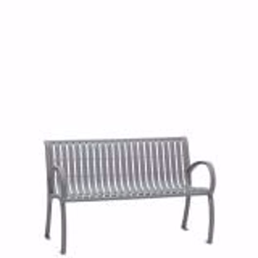 Picture of DISTRICT 4' BENCH WITH BACK AND ARMS, VERTICAL SLAT