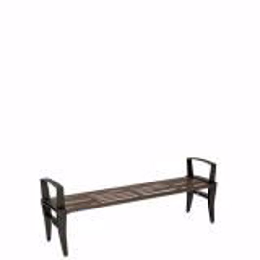 Picture of DISTRICT 6' BENCH WITH ARMS, SLAT