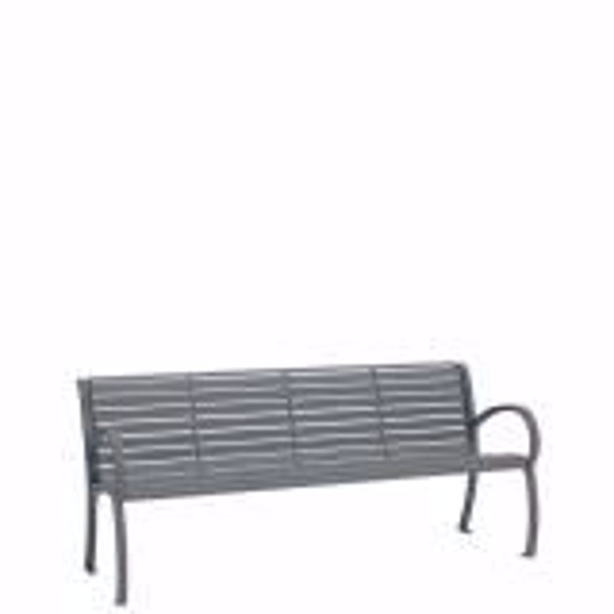 Picture of DISTRICT 6' BENCH WITH BACK AND ARMS, SLAT
