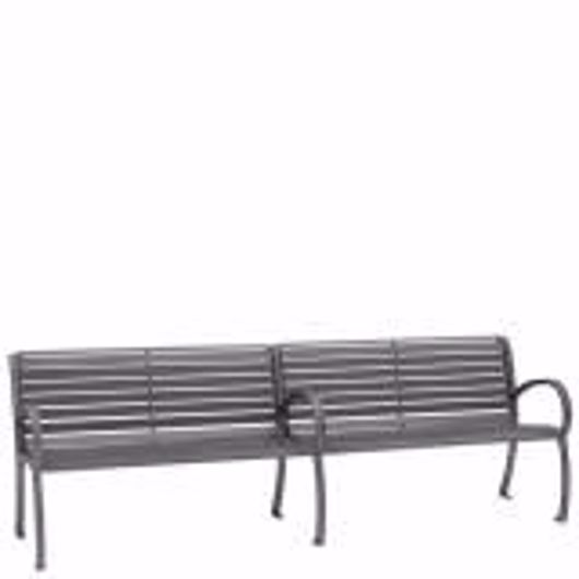 Picture of DISTRICT 8' BENCH WITH BACK AND ARMS, SLAT