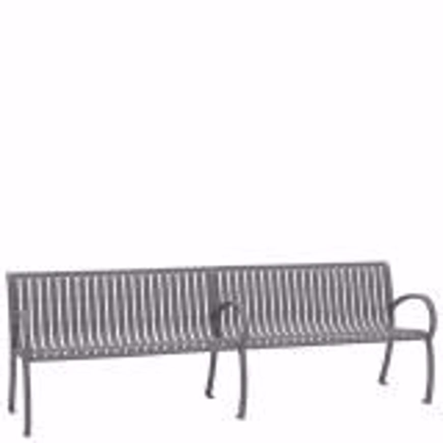 Picture of DISTRICT 8' BENCH WITH BACK AND ARMS, VERTICAL SLAT