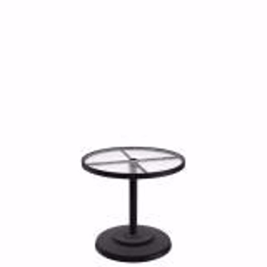 Picture of ACRYLIC 30" ROUND KD PEDESTAL DINING UMBRELLA TABLE