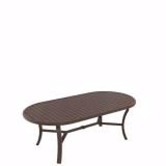 Picture of BANCHETTO 84" X 42" OVAL KD DINING UMBRELLA TABLE
