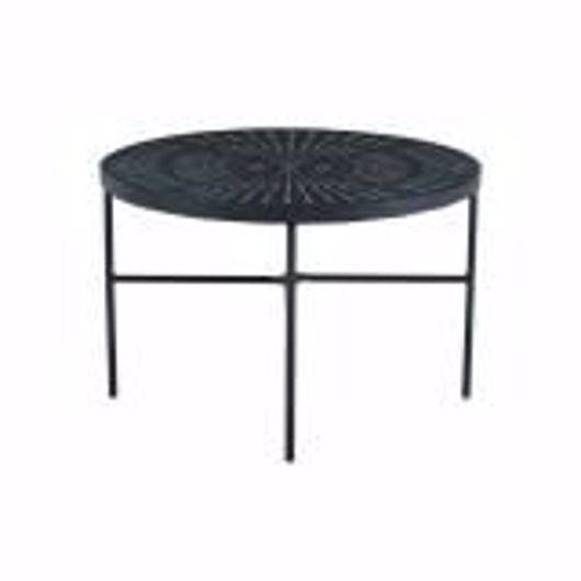 Picture of LASTRATTA 42" ROUND STAMPED TOP DINING TABLE W/HOLE