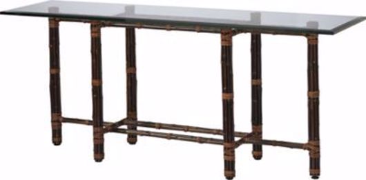 Picture of CONSOLE TABLE WITH SIX LEGS IN BLACK BAMBOO