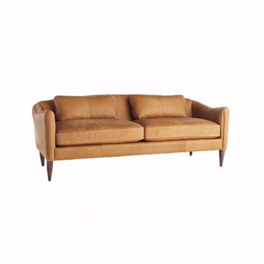 Picture of VINCENT SOFA BUTTERSCOTCH LEATHER DARK WALNUT