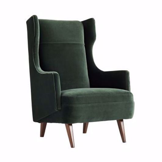 Picture of BUDELLI WING CHAIR FOREST VELVET