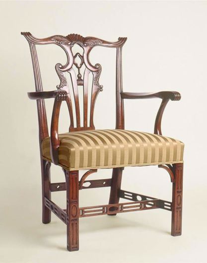 Picture of CHIPPENDALE STYLE MAHOGANY DINING CHAIR