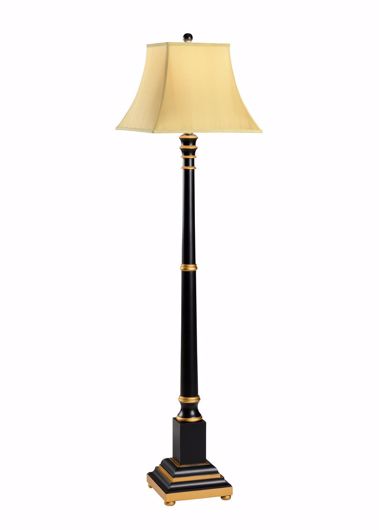 Picture of WOOD CANDLESTICK FLOOR LAMP