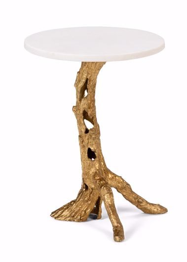 Picture of WOODY SIDE TABLE - GOLD