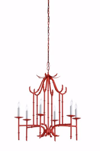 Picture of BAMBOO CHANDELIER - RED