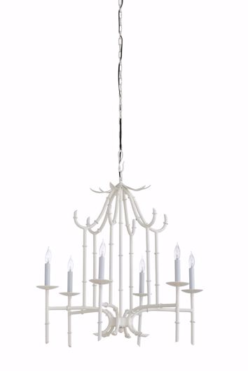 Picture of BAMBOO CHANDELIER - WHITE