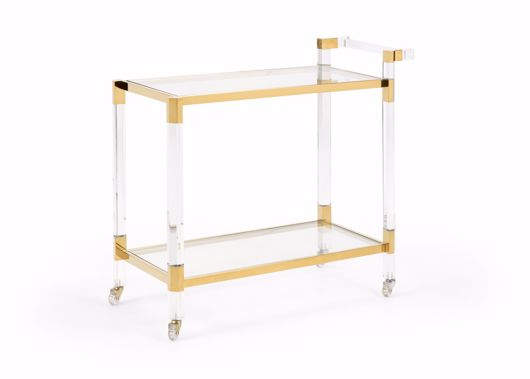 Picture of BOULEVARDIER BAR CART - CLEAR & GOLD