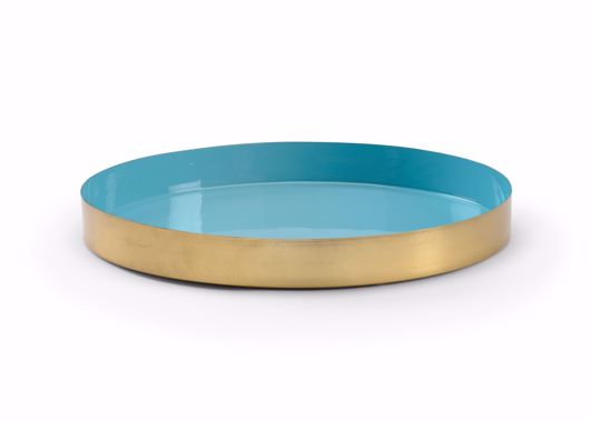 Picture of CARIBBEAN ROUND GOLD TRAY (LG)