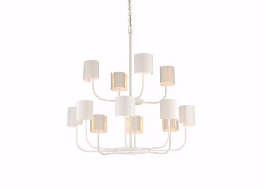 Picture of CASTLE YARD CHANDELIER (DBL)- WHITE