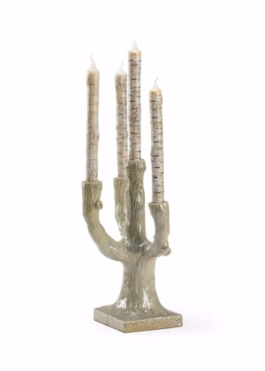 Picture of FAUX BOIS CANDELABRA - GREEN