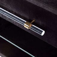 Picture of CASSIAN BEDSIDE CHEST - BLACK/ BRASS