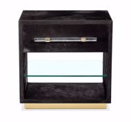 Picture of CASSIAN BEDSIDE CHEST - BLACK/ BRASS